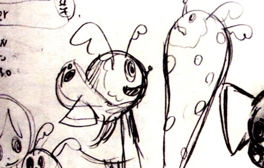 found this Charlotte (bebe) concept art today and they are so neat, wish we could have seen her using herself as a hoodie, or being like a little dog 😔 