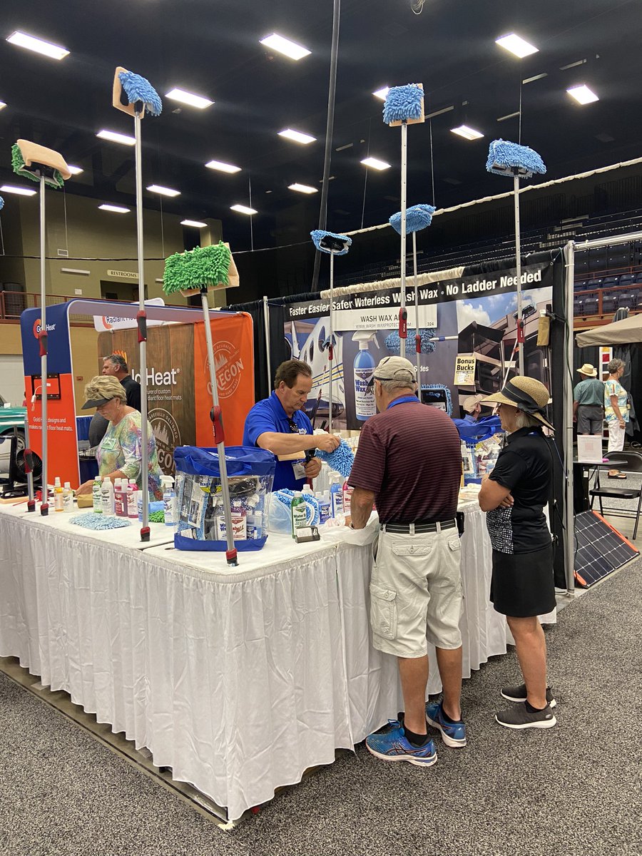 Look at all of those Exhibitors ! Don’t forget to check them out in the Wyoming Center and shop the official FMCA Store #fmcaWY21 #Wyoming #rv #gorving #rvlifestyle