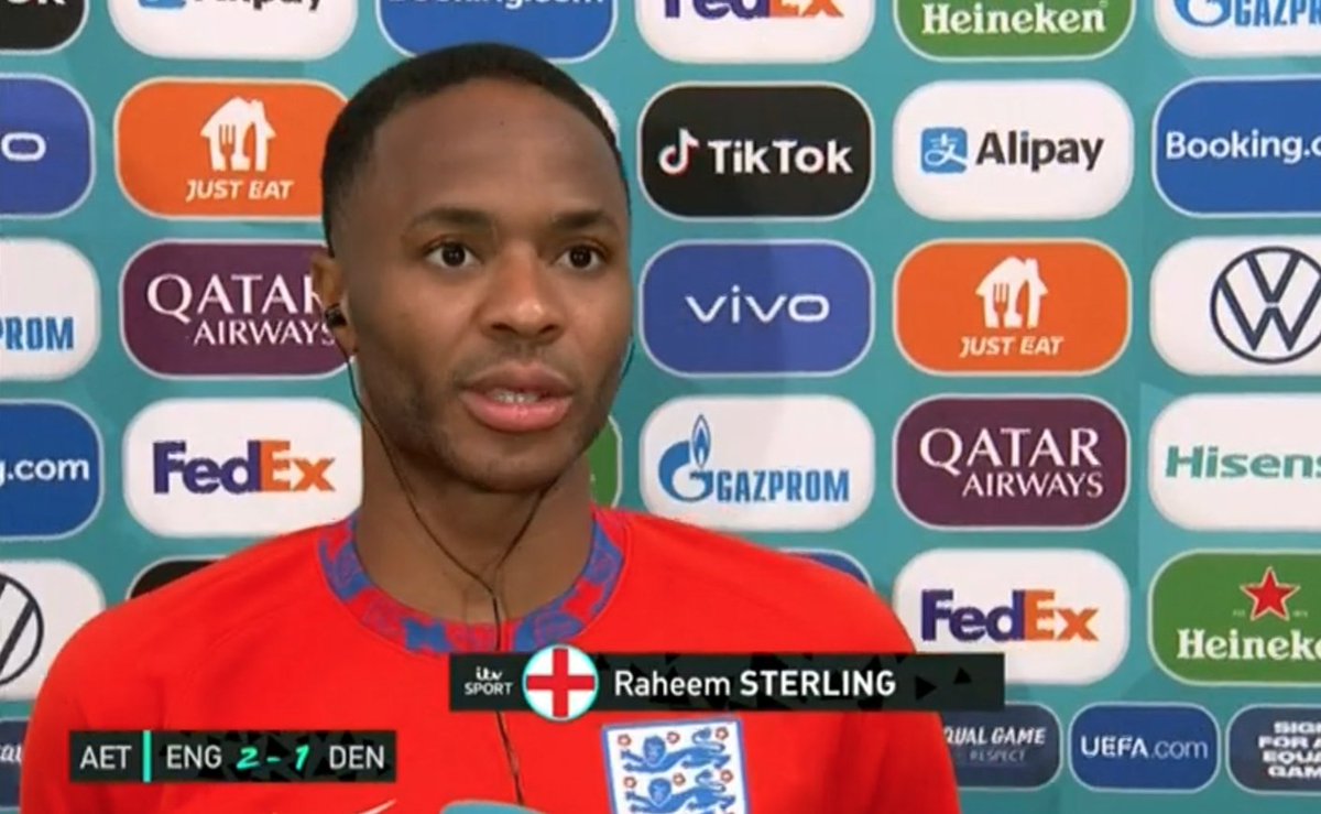 Raheem Sterling reacts to controversial penalty in England's victory over Denmark

mirror.co.uk/sport/football…
