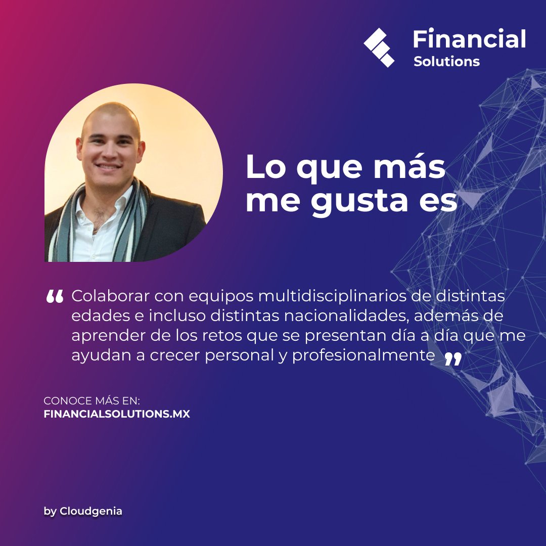 fin_sol_'s tweet photo. Conoce a José Mauricio, nuestro Finance &amp; Administration Manager y descubre qué es lo que más le gusta de trabajar en Financial Solutions 🤗  
#FSTeam #FinancialSolutions #ApasionadosPorLaInnovación https://t.co/U4UpVpWfkU