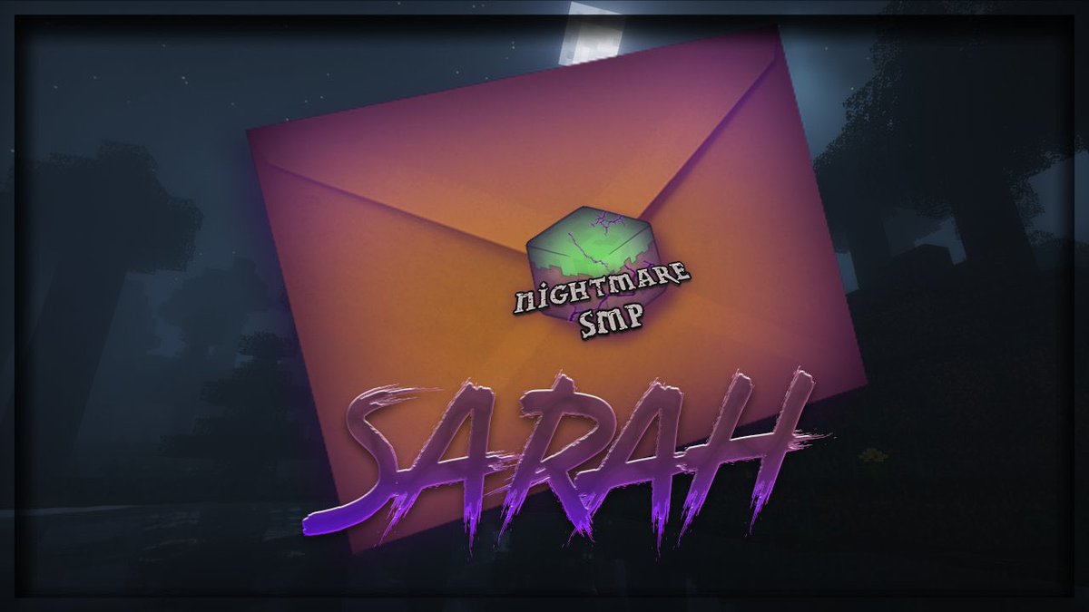 SarahChan12002's tweet photo. I made it into @thenightmaresmp! im ready for spooks and scares #nightmareSMP #corruptedandbroken https://t.co/V9vqX7BQxG