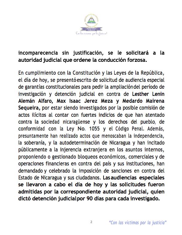 LaSandino's tweet photo. #AlDía Ministerio Público de #Nicaragua informa sobre la continuidad de los Procesos de investigación en contra de las Fundaciones "Violenta Barrios de Chamorro", #FUNIDES y los miembros de sus Juntas Directivas. https://t.co/hU9dkP8upq