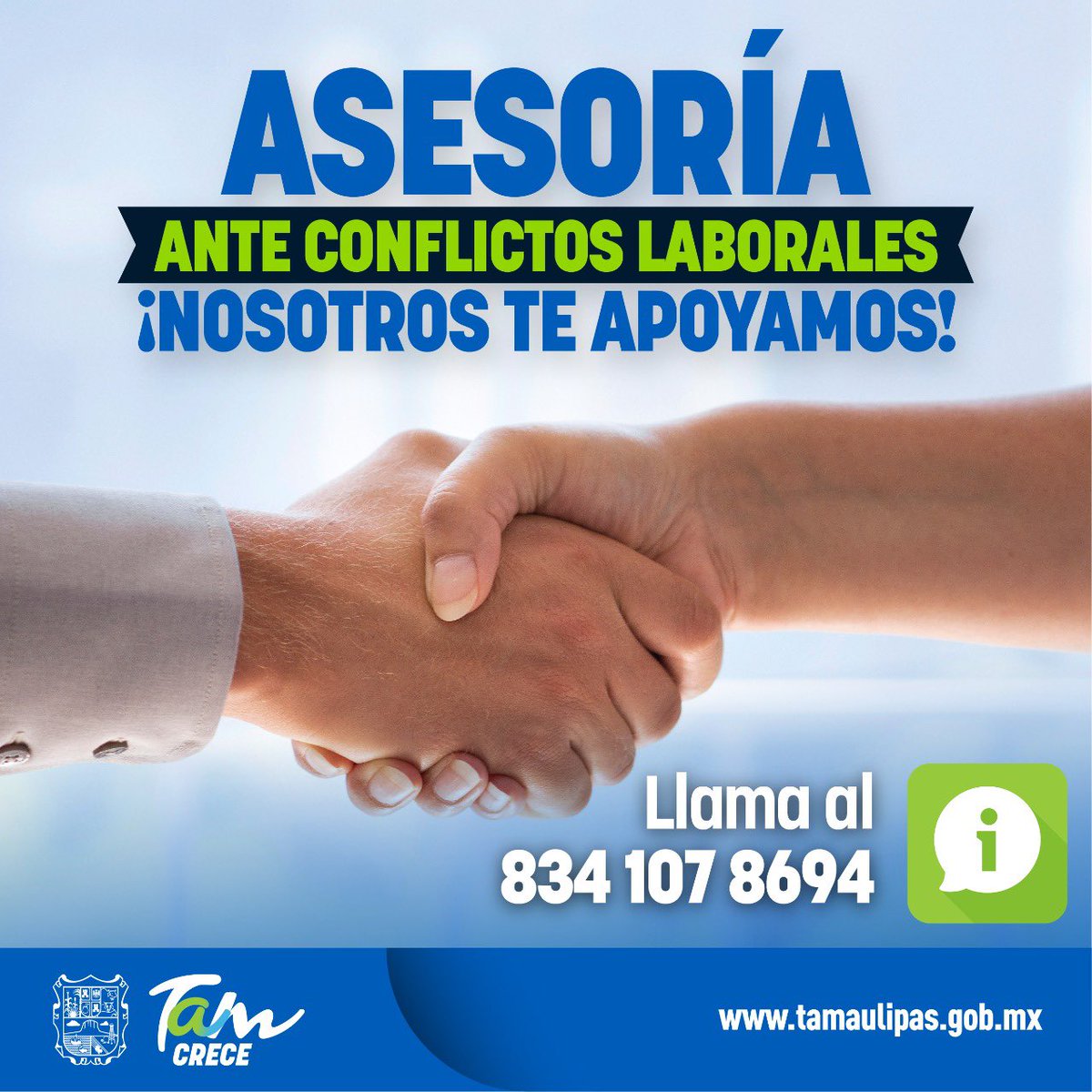 ¿Sabías que te puedes comunicar a la Secretaría del Trabajo y a la Procuraduría General de la Defensa del Trabajo, en caso de requerir asesoría por cualquier conflicto laboral? Infórmate, estamos para apoyarte. <a href="/Trabajo_Tam/">Trabajo Tamaulipas</a>