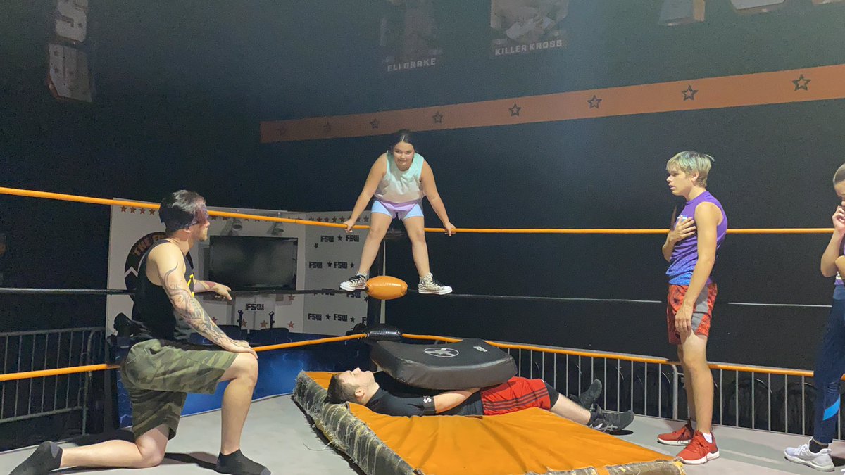 MarioG8o's tweet photo. Today was Mackโs 1st wrestling class @FSWVegas! Her instructor today was @DamianDrakeLV. He was a great guy taking his time and helping build her confidence! Thank you so much! #U4L #FSWW *also great getting to know you brother! ๐ค๐ฝ https://t.co/xJATIg8ejR