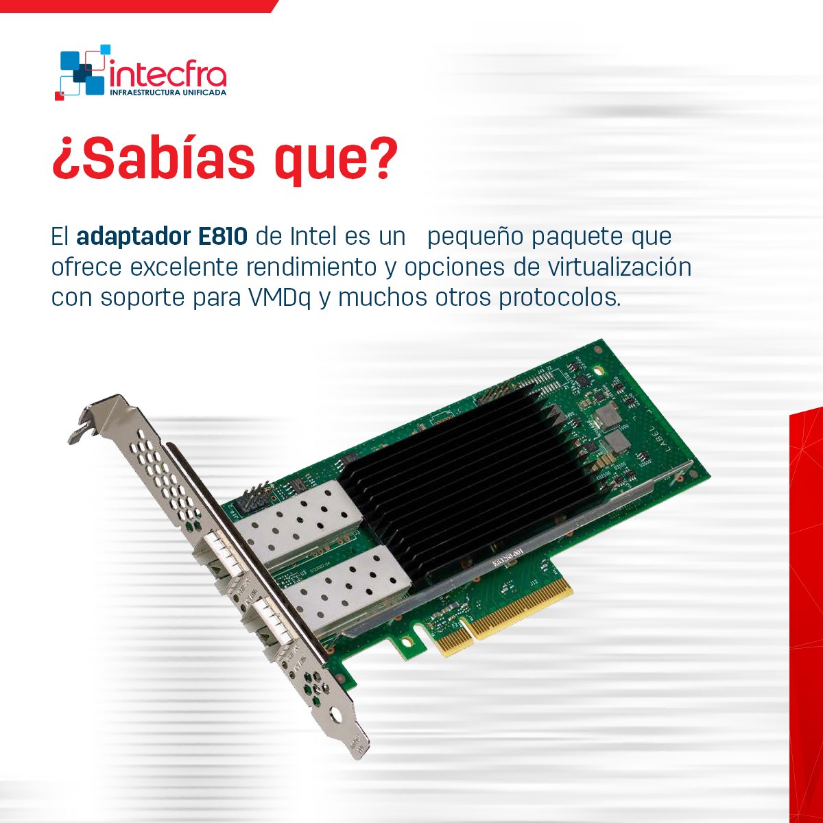 Intecfra's tweet photo. Conoce la tecnología que Intel tiene para ti.

¡Te equipamos con lo mejor de la marca!
https://t.co/O76CB4Eb9g https://t.co/HXX1juIyzi