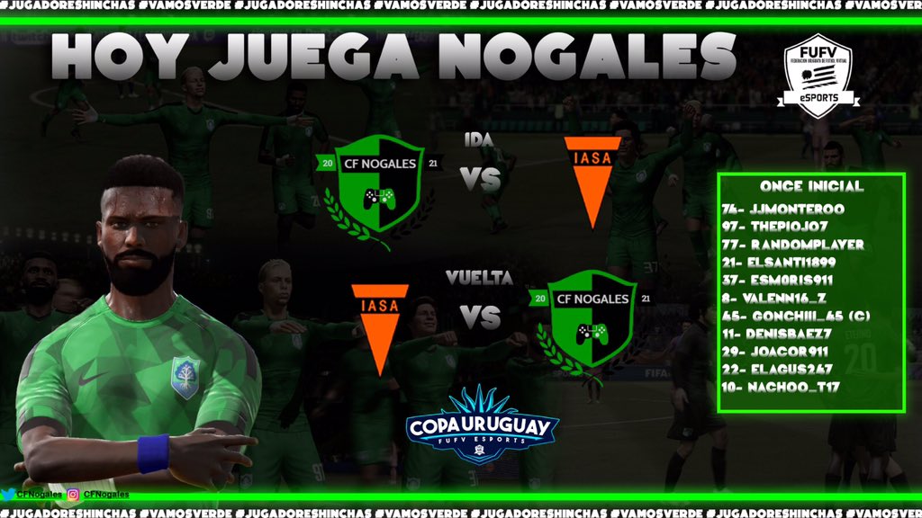 CfNogales's tweet photo. 🟢DEBUT EN LA COPA🟢

Serie difícil, vamos por el pase a 16avos.

#VamosVerde https://t.co/5OSErMHgI9