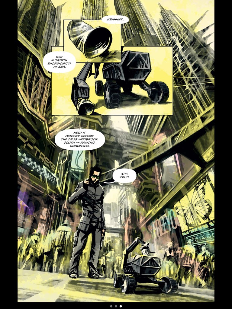 TonyDonley's tweet photo. A #Cyberpunk book with art by Danijel Ε½eΕΎelj? Iβm in. I donβt know anything about the game #cyberpunk2077 except that itβs broken & #JohnWick is in it. But if Ε½eΕΎelj is drawing it, I am buying it. #johnnysilverhands https://t.co/5dtjGsJ124