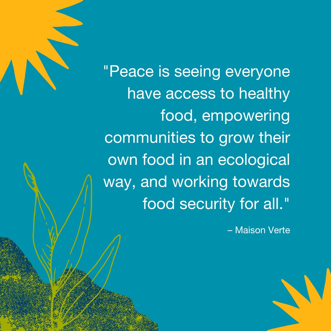 mccpeace's tweet photo. How would you finish this sentence? "To me, peace is _____.”
Submit your response at https://t.co/GnYBJRjq53
A special thanks to Maison Verte for this response.
#mcpeace #Peace #PeaceIsMoreThanAWish #Peacebuilding #Peacemakers #WhatIsPeace https://t.co/zosIDZQT5Z