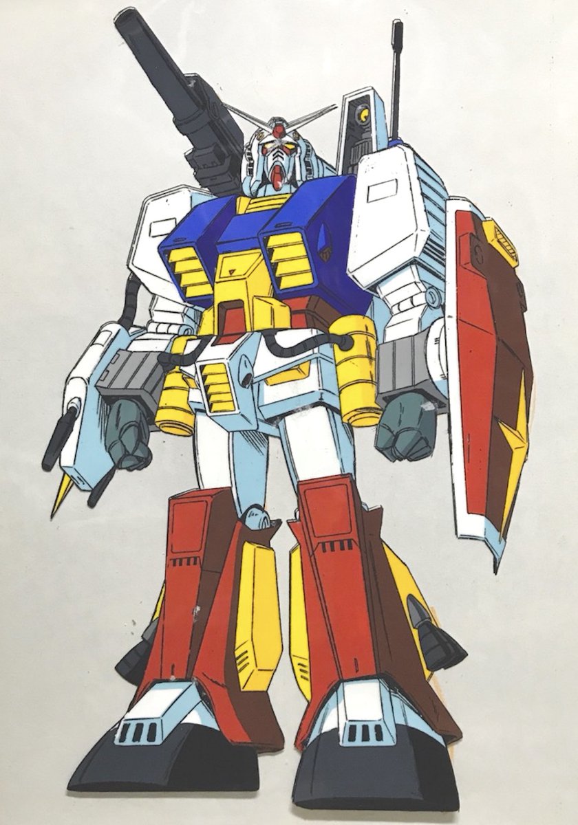 RX-78-2(ガンダム) 「B-CLUB別冊だったかな?で描いたパーフェクトガンダム 設定風セル画イラスト。」|ときた洸一のイラスト