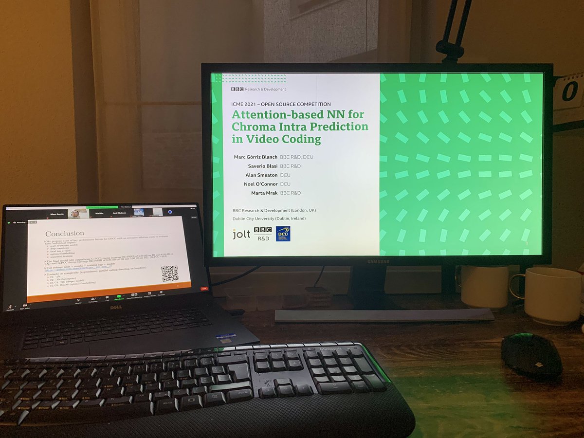 Happy to participate in the #IEEE ICME 2021 Open Source Competition and present our work on chroma prediction in video coding. You can find out more in our GitHub repo: git.io/JcHYj
<a href="/BBCRD/">BBC Research & Development</a> <a href="/insight_centre/">Insight Research Ireland Centre</a> <a href="/JOLT_EU/">JOLT</a> @MSCActions