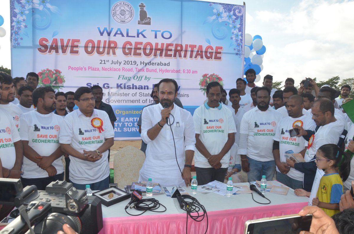 DrSatishCTripa1's tweet photo. Congratulations Sri G. Kishan Reddy @kishanreddybjp honorable cabinet minister of tourism and culture. Request consider protection of geological heritage and develop them as Geotourism destinations #LawForGeoconservation @PrinSciAdvGoI @MinesMinIndia @MinistryTourism https://t.co/uD4JErykCy