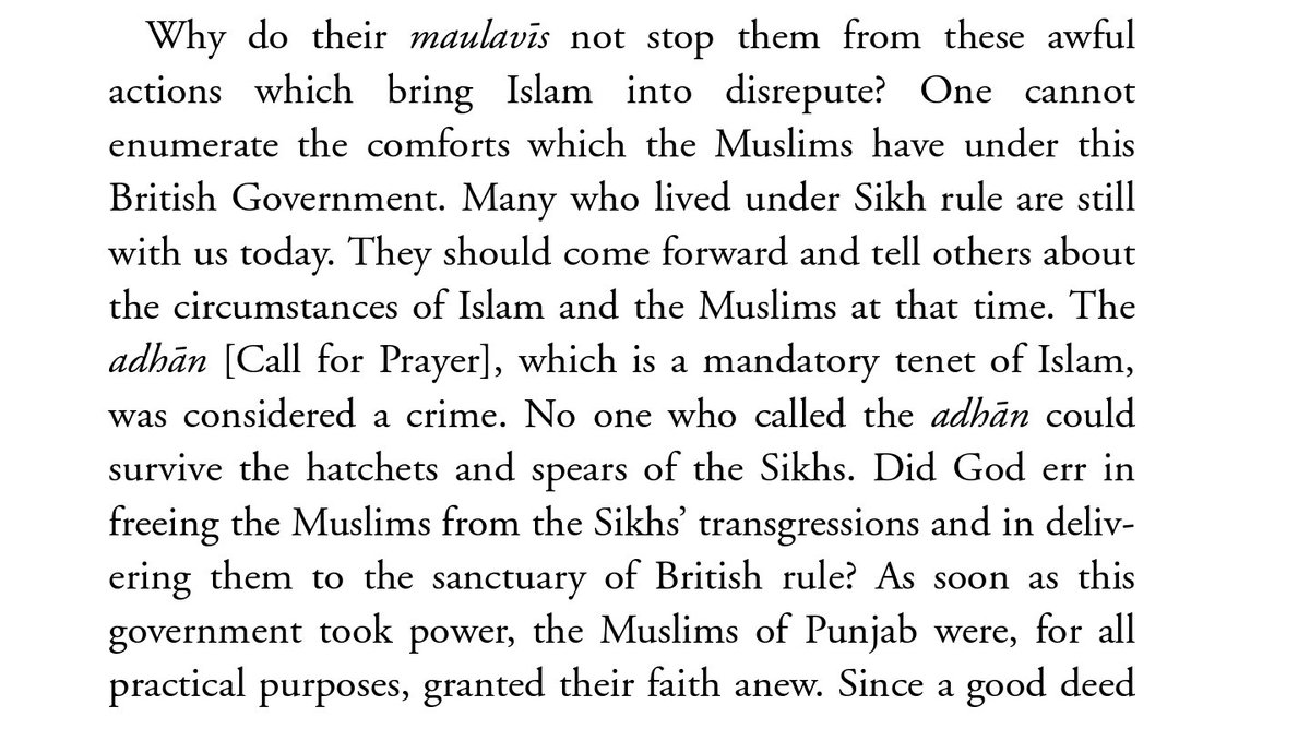 aamullanee's tweet photo. Mirza Ghulam Ahmed Qadiani tried to pacify the Muslims to become subservient to the oppressive occupation of the British Government. 

Here are excerpts from his book, "The British Government and Jihad" and the translation is done by his followers: https://t.co/CIw8OO5rQd
