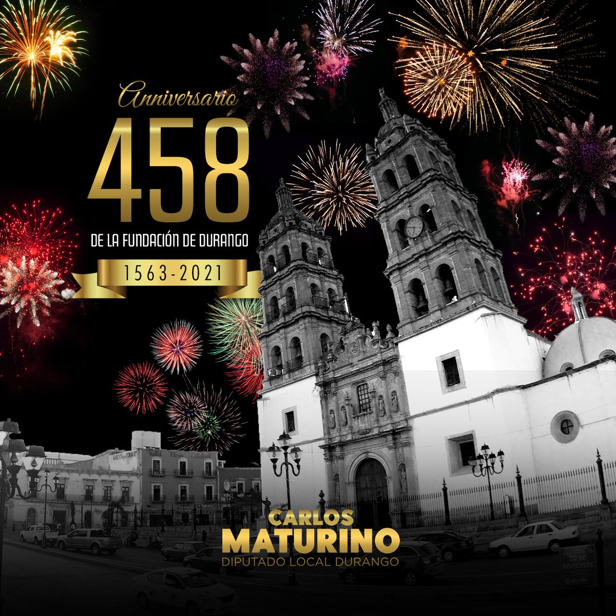 maturinoc's tweet photo. El amor por esta tierra no tiene comparación; con todo el orgullo del mundo celebramos este aniversario.

¡Felices 458, Durango! 🥳 https://t.co/oFA3zcQbXW