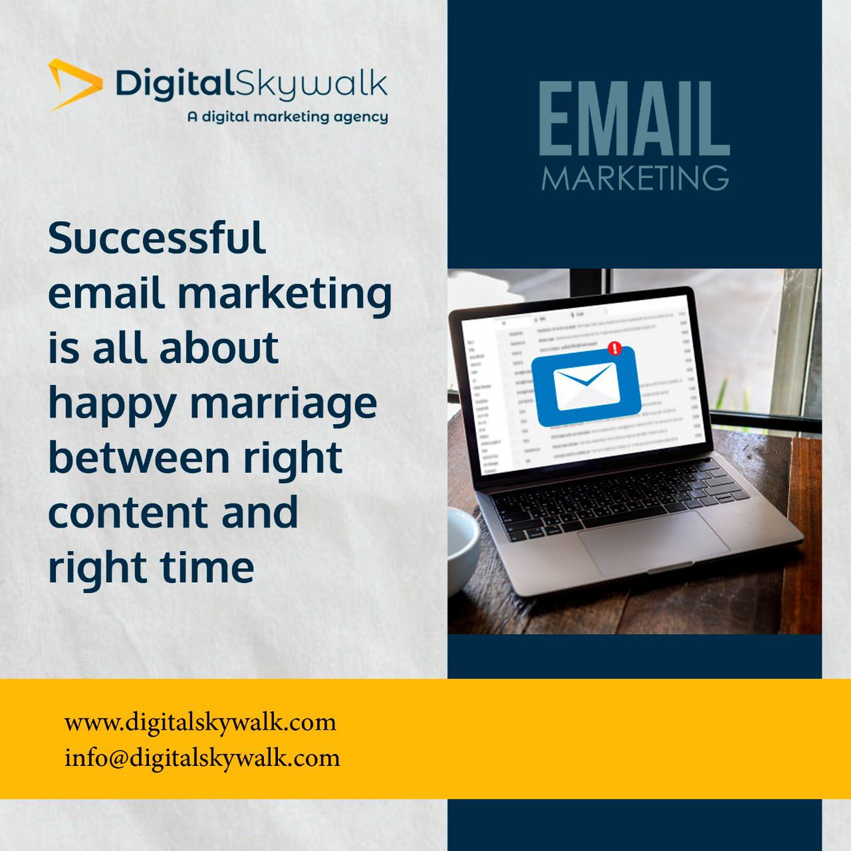 DigitalSkywalk's tweet photo. Do you agree?
👇Comment below👇#EmailMarketing   #emailmarketingstrategy #emailmarketingtips #emailmarketingexpert #emailmarketingcampaigns #digitalmarketing #marketingdigital https://t.co/qS4EuLQOat