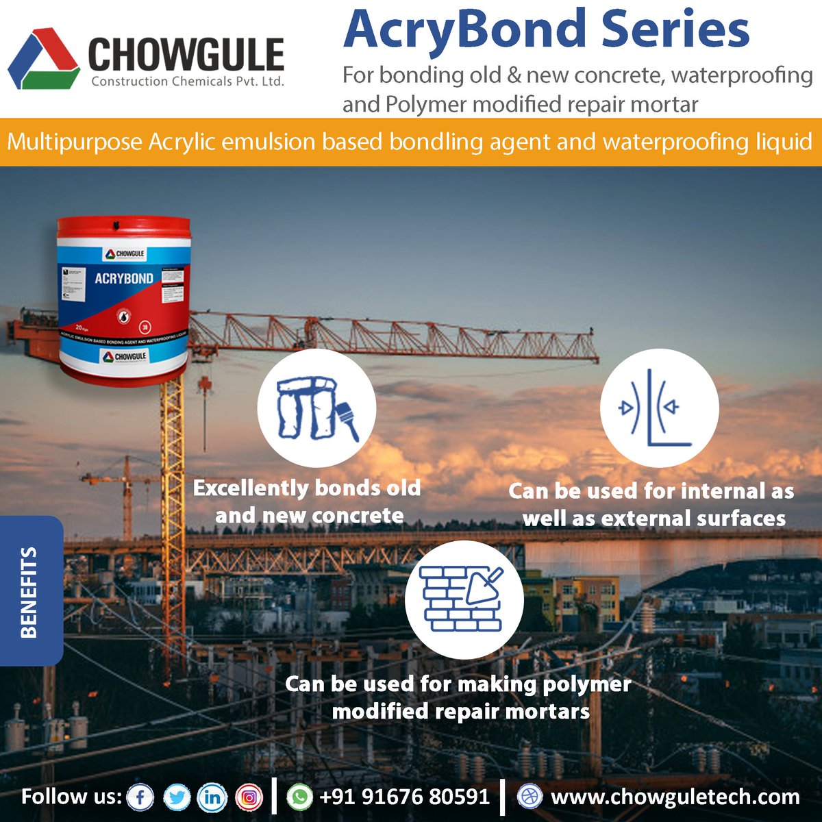 ChowguleConnect's tweet photo. For more details click on the link to connect with us on WhatsApp.
https://t.co/0ZB12UPB23
Visit our website @ https://t.co/1u6hmoVXzX
Follow us on:
https://t.co/CtCNikPXaE
https://t.co/Y79Mmkii8c
https://t.co/7uVTPPaggl
#acrybond #leakage #bonding
#waterproofing #chowgule
#CCCPL https://t.co/xbbWrx5sE6