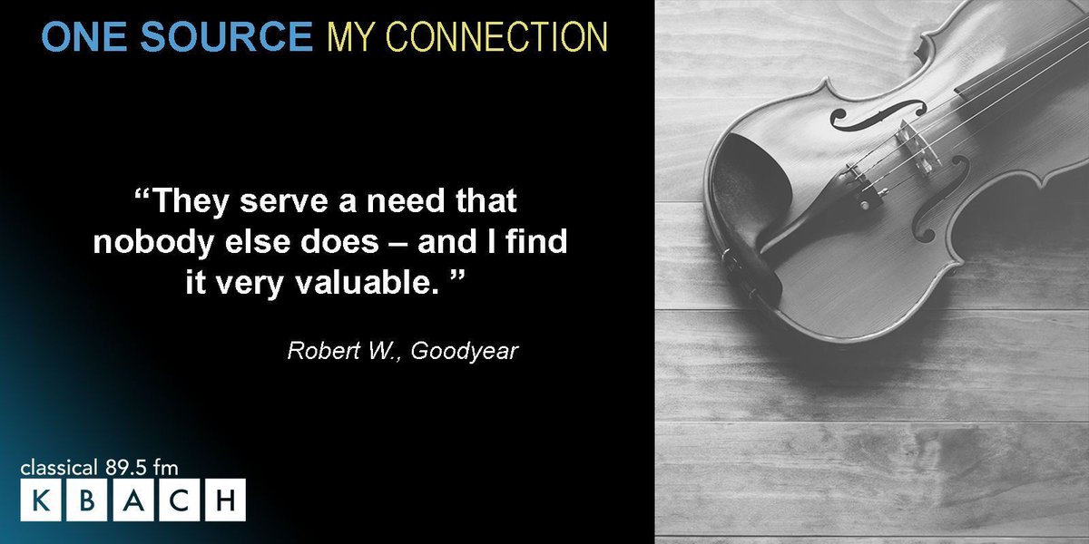 KBAQ's tweet image. You count on KBACH to connect you with the music you love, from the hosts you respect. And, we count on you to support KBACH by becoming a member today at bit.ly/2nYUHqk.
 
#MyConnection