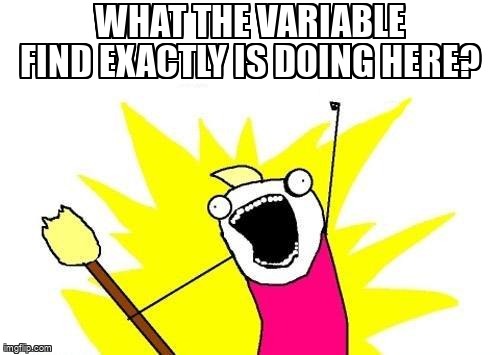 overflow_meme's tweet image. What The variable find exactly is doing here? stackoverflow.com/questions/6829… #argc #arguments #argv #c