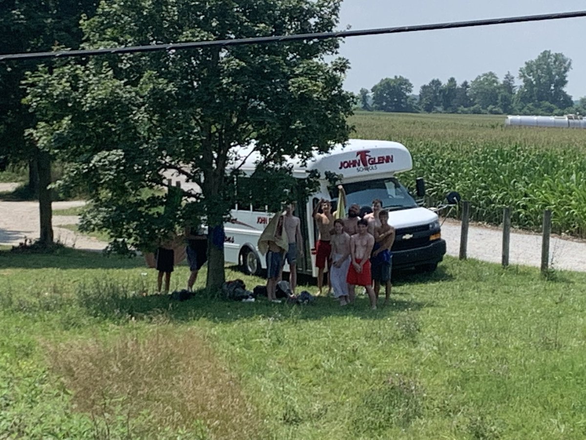 jgwrestling1's tweet photo. Day 3, next to last day. Was the toughest of them all! Guys got rewarded with another trip to Mad River! Natural spring fed river was as cold as an ice bath. Boys are exhausted and ready to wrap up day 4 tomorrow and head home! #statechampcamp #jordantrained https://t.co/EZymI4aiRf