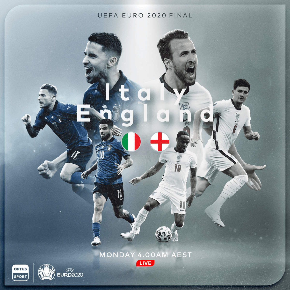 ASheridanOptus's tweet photo. It’s taken 55 years – five semi-finals, and I’ve fretted through four of those, but finally we’ve made a final. Bring it home, England. #Footballscominghome #OptusSport #Euro2020 https://t.co/2J3ZRsljFc
