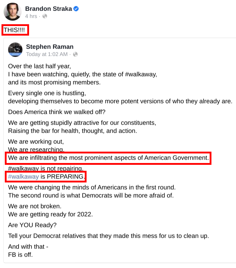 StonePgh's tweet photo. #WalkAway #BrandonStraka is still using FB to #insurrect and promote violence. @TheDailyBeast and @WalkAwayED is still running the shady non-profit along with the #UK dude @WalkAwayDamo and racist #antivaxxer @Treece0012. #BLM See our website==> https://t.co/cLobqrA3zQ https://t.co/3aTEZfy4qX