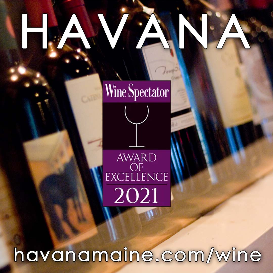 We are proud and grateful to share that we received recognition for our 2021 wine list from #WineSpectator with the Best of Award of Excellence. @wine_spectator #winespectator #winespectatoraward #awardwinningwines🍷 See our full wine list on the website havanamaine.com/wine