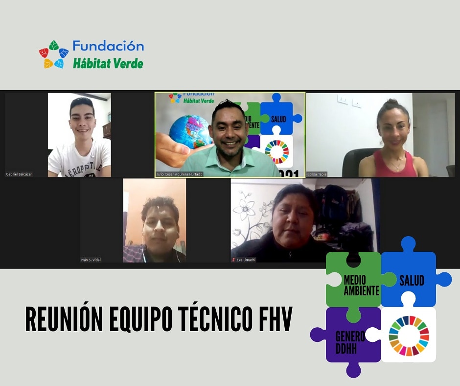 VerdeHabitat's tweet photo. ▶️Reunión Equipo Técnico Fundación Hábitat Verde para el Semestre II - 2021◀️
#FHV #salud #MedioAmbiente #generoyddhh #Bolivia https://t.co/UU4ssCjTZ7