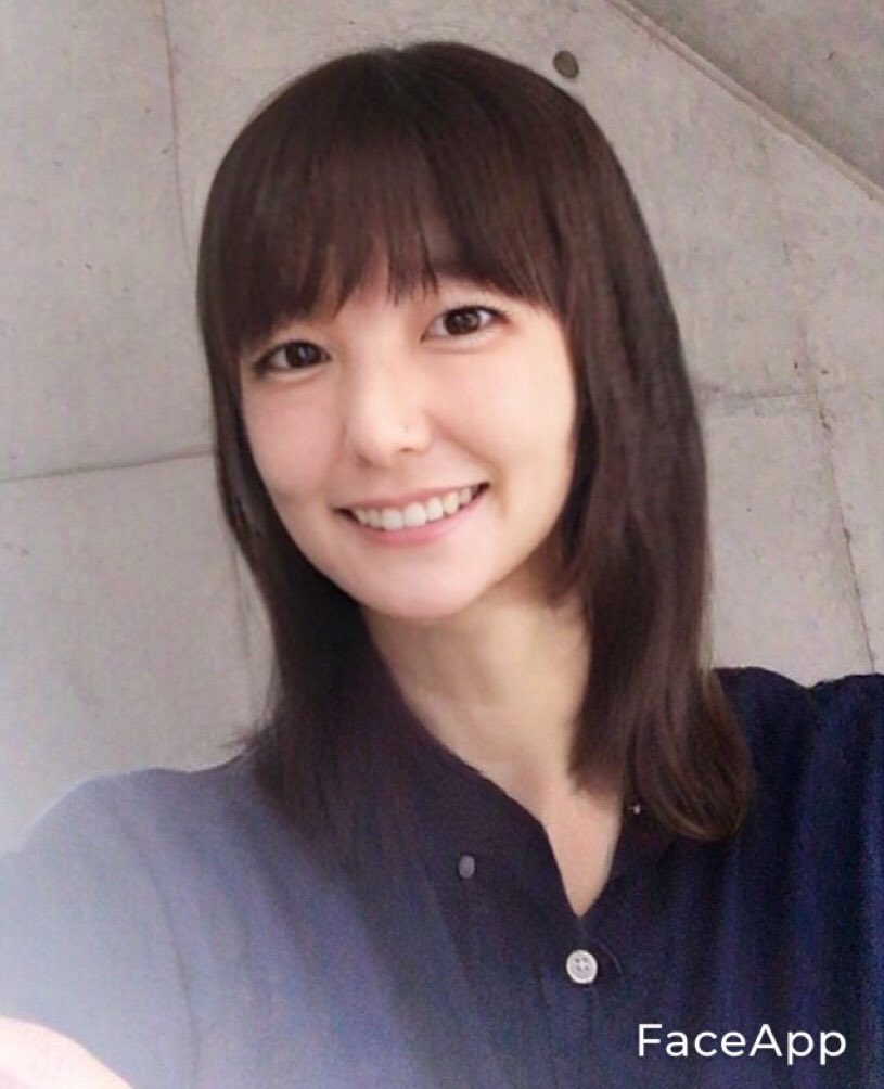 ジガ なるほど分け目をなくすと前髪ありの長髪になるのか カコジョ 加工女子 Faceapp Dailykakojoranking T Co Ydi0p9jlv8 Twitter