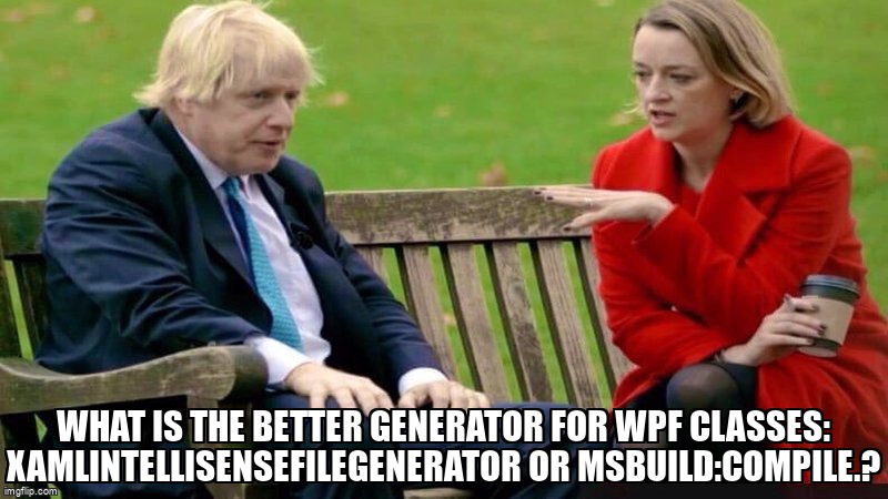 overflow_meme's tweet image. What is the better Generator for wpf classes: XamlIntelliSenseFileGenerator or MsBuild:Compile.? stackoverflow.com/questions/6829… #csharp #fileproperties #wpf #xaml #codegeneration