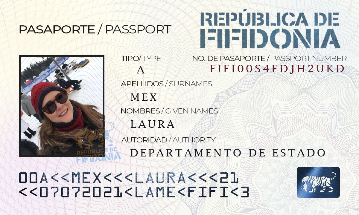 RepDeFiFidonia's tweet photo. La Secretaría de Cultura y Eventos Especiales de la #RepúblicaDeFiFidonia hace entrega del poderoso #PasaporteFiFí a:
@LauraMex por haber ganado el #RetoMeme.
¡Felicidades!
#RDF https://t.co/JNlG7O5zrU