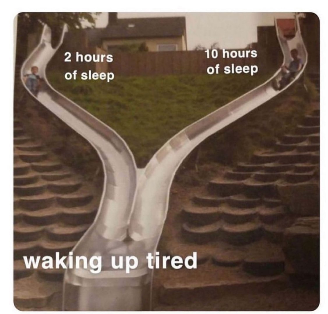 MensHumor's tweet photo. Let me try 12 hours of sleep and report back https://t.co/vUEYllhPjv