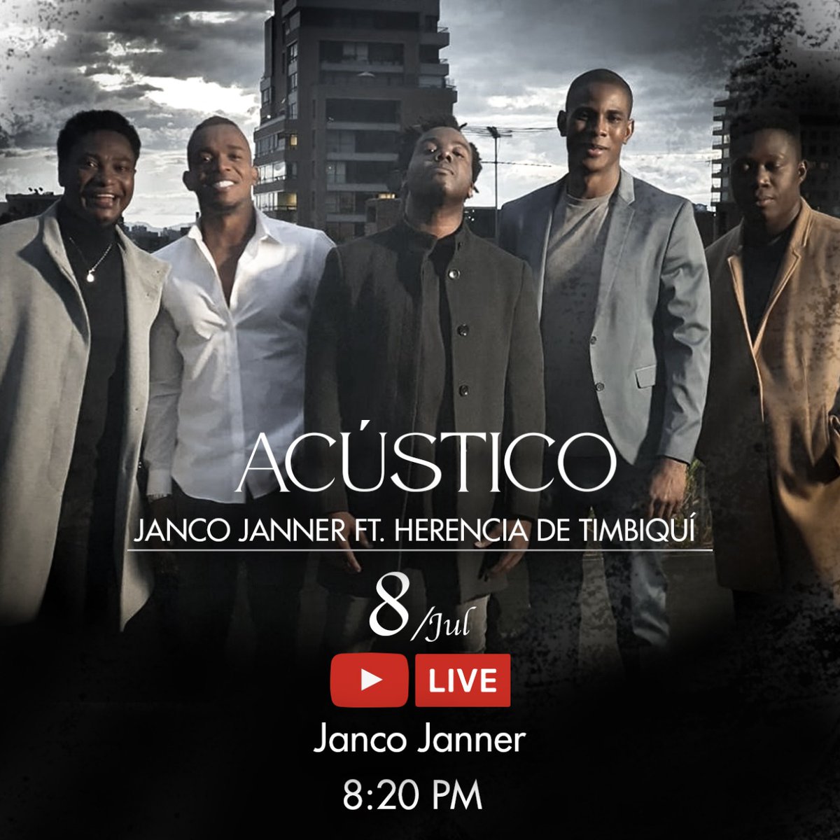 ¡Así es! la cita es mañana a las 8:20 pm en el canal del #Youtube #JancoJanner <a href="/JancoJanner/">Janco Janner</a> estaremos juntos #HerenciaDeTimbiqui hablando un rato con ustedes y como no, cantando de lo lindo. ¡NO FALTEN! abajo dejo el link de mi canal, pasen y suscríbase de una vez.⁣
⁣