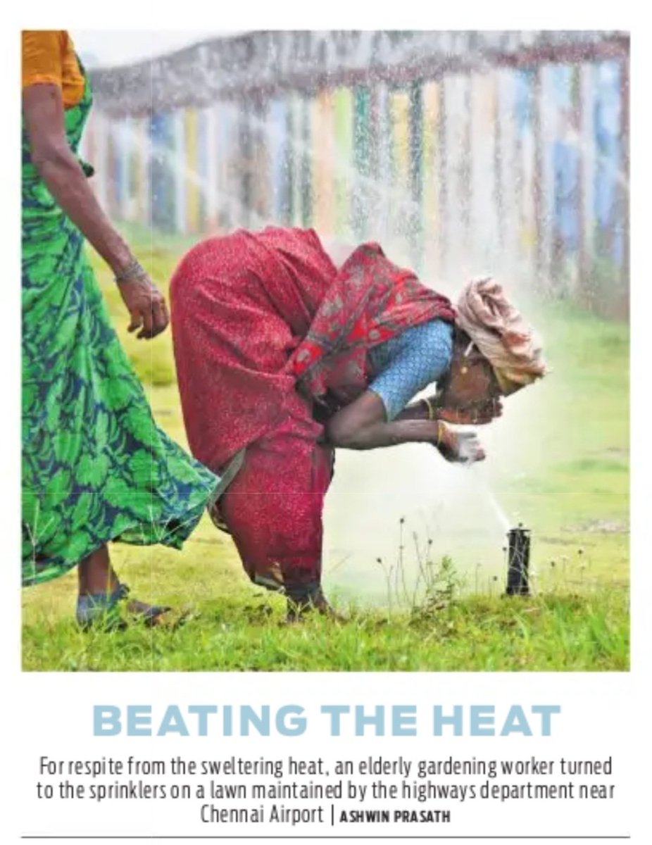 ashwinacharya05's tweet photo. With today's The new Indian express edition.  @shibasahu2012 @haisat2005 @xpresstn @NewIndianXpress #HEATWAVE #temperature #Weather #refreshing https://t.co/b462nBFulI