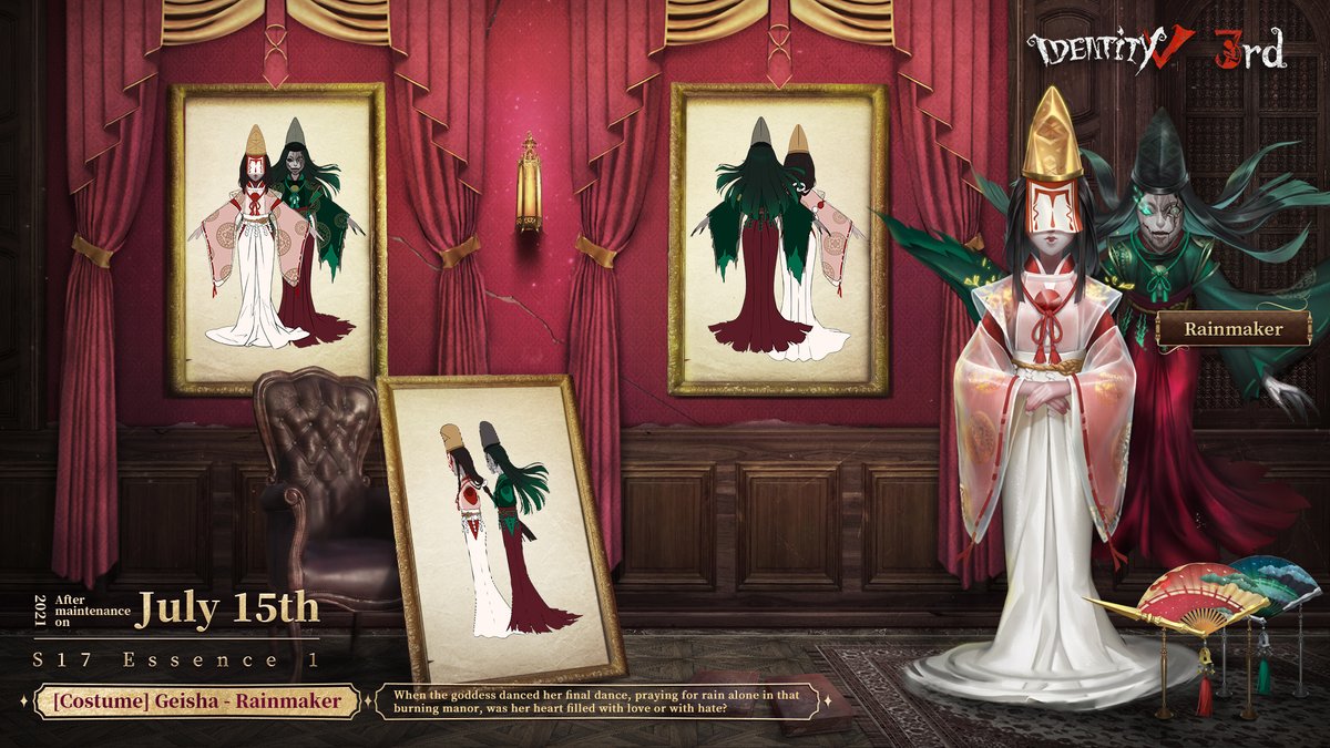 Identity V Michiko S Ravishing Beauty Speaks Folds About Her Status As A Goddess And She Will Forever Be The One True Beauty Check Out Her Rainmaker Costume Identityv Geisha Anniversary Identity V Michiko S Ravishing Beauty Speaks Folds About Her Status As A Goddess And She Will Forever Be The One True Beauty Check Out Her Rainmaker Costume Identityv Geisha Anniversary