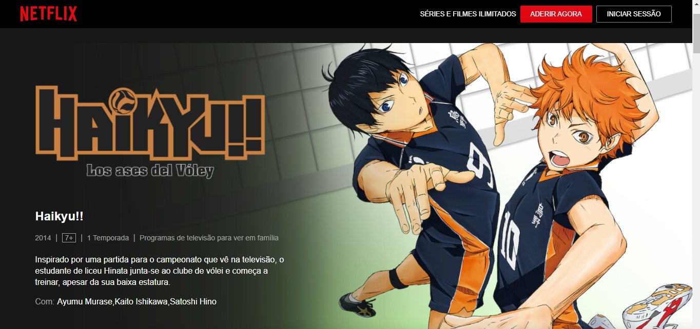 Já Tem Sabaody Dublado na Netflix Hoje? on X: Off Haikyuu ja ta