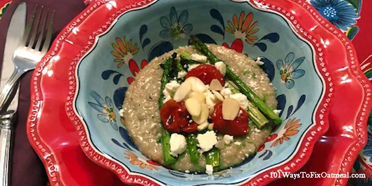 101Fix's tweet photo. Oatmeal only for breakfast isn't enough for me, so I made oatmeal for supper too! Oatmeal w/Mediterranean Baked Veggies, Almonds &amp; Feta
#Oatmeal #NotJustForBreakfast 
https://t.co/qpdRvgz2yh https://t.co/7Gi9WDNP3s