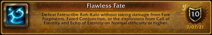 Vigil_Raiding's tweet photo. I just earned the [Flawless Fate] Achievement! #Warcraft https://t.co/5jQGs2SAcH
