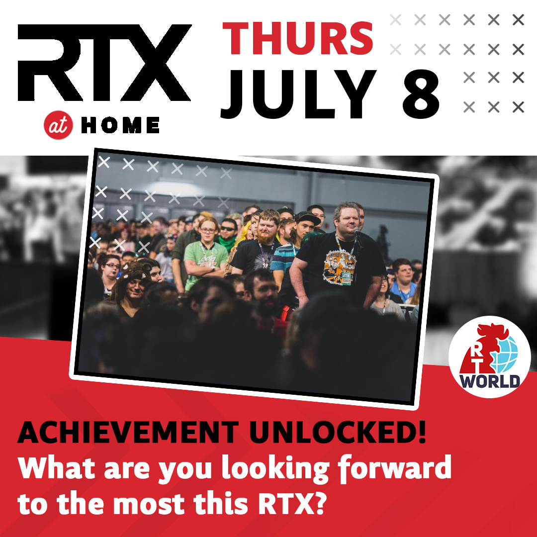 RTW_Community's tweet photo. What a day, what a day! That wraps up the first day of @RTXEvent. Here's our daily prompt! How was your first day of #RTXatHome? What're you looking forward to the most?
#FIRSTNight #RoosterTeeth #RTWorld https://t.co/TNQp6yrMHI