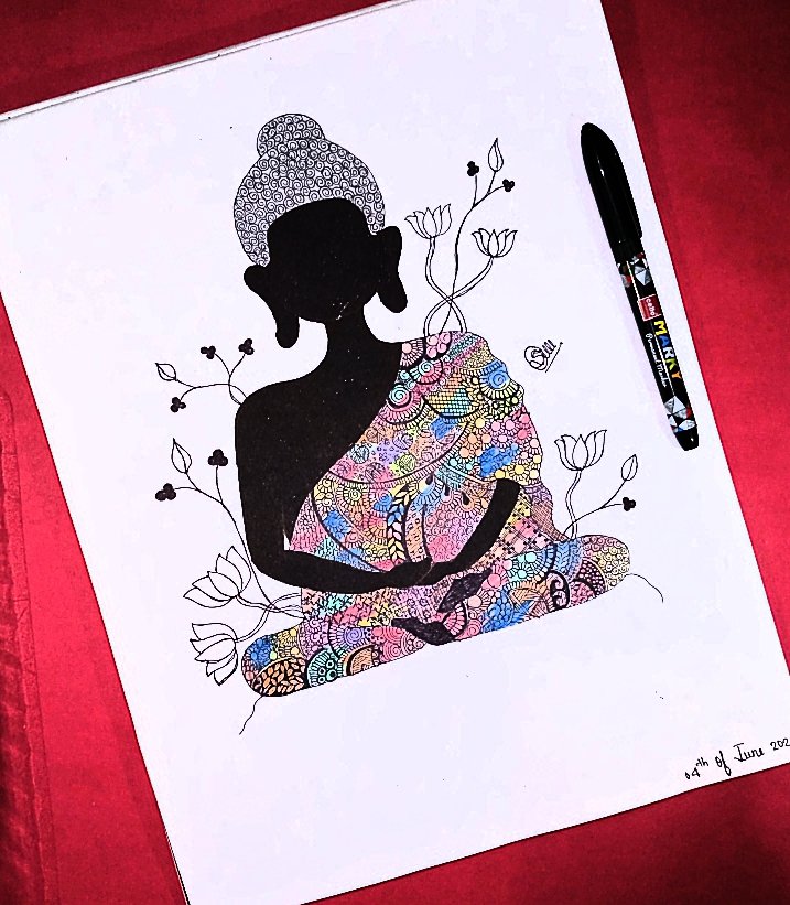 #created_by_sulekha
#mahatma_bush
#pen_art