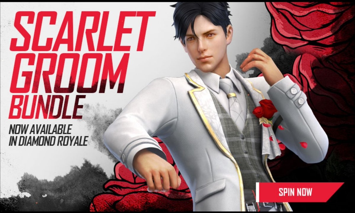 GamingKadapa's tweet photo. #freefire #scarletgroombundle is now out in diamond 💍 royale get by spinning with 💎 #new look https://t.co/RMzrscmbfa