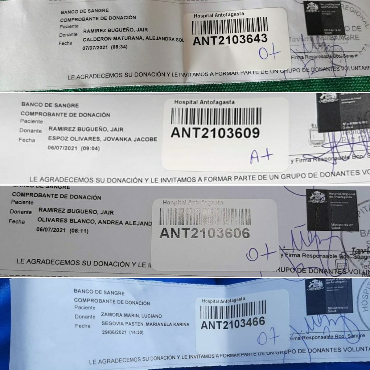 Niños y jóvenes afectados por cáncer necesitan de nosotros, el donar sangre es regalar vida, mil gracias por este desinteresado gesto de amor ❤ esta es la verdadera solidaridad.