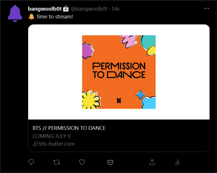 asdfjklBTS's tweet photo. #100DaysOfBTSARMYCode D7
- added song lyrics as tweet text
- added playlist links to url data
- rewrote function so tweet can randomly choose between general encouragement vs. song lyrics text
- thought how to add PTD and figure out what's scope creep https://t.co/BdNgVIQatM