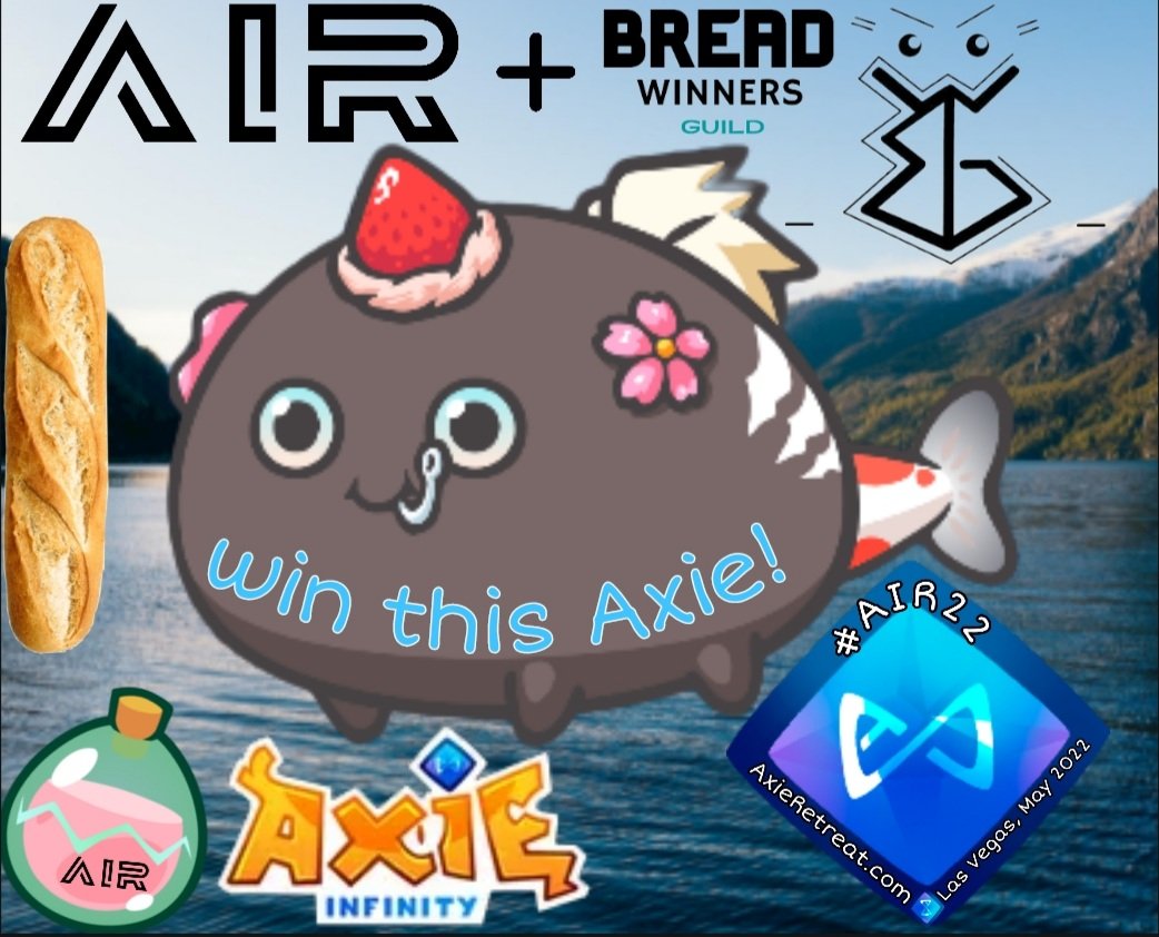 _iykyk_so_shhh_'s tweet photo. ⬇️🚨🍞 win this Axie! 🍞🚨⬇️
To Enter Raffle:       💥💥♾💥💥
1. Like + ReTweet Tagging 3 Friends.
2. Follow:     ⬇️.    ±   ⬇️ + @AxieInfinity
        @AxieRetreat + @WinnersGuild ♾
3. Comment: describe #AIR22 w emojis.
💥winner drawn at 1k likes💥
⬇️🚨🍞 win this Axie! 🍞🚨⬇️ https://t.co/BoJEwijdFl