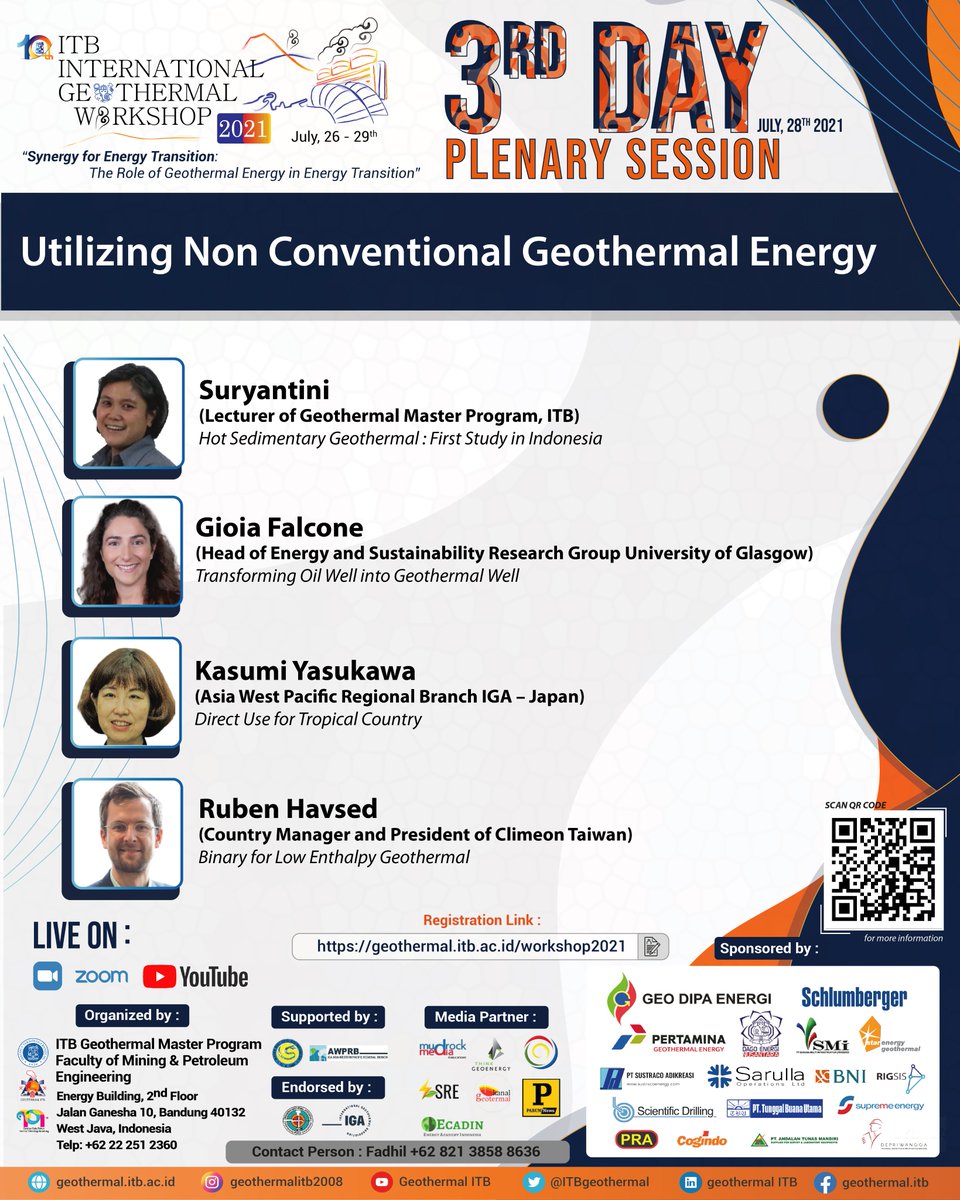 ITBGeothermal's tweet photo. These are agendas of IIGW2021!
We are proudly presents the Rundown of 10th ITB International Geothermal Workshop
So don’t miss out this huge event and save the date!
check schedule here:
https://t.co/rcMDVovoAt
#Geothermal #IIGW2021 #ITB #GeothermalWorkshop https://t.co/yRhEHLHhlC