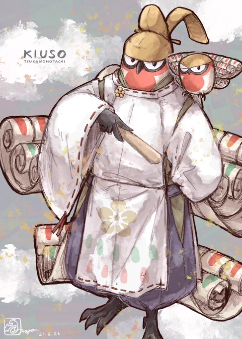 #絵柄が好みって人にフォローされたい 
民芸品のつくも神『#つくものたち 』や生き物など、色々描きます 