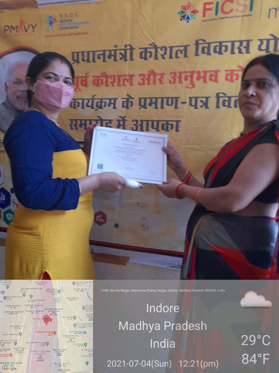 india_mosaic's tweet photo. Congratulations to the candidates for receiving the #RPL training certificate for the Job Role of Traditional Snacks and Savory Makers. 

Batch ID – 169752
Batch ID – 169548
#FISCI

@MSDESkillIndia @NSDCINDIA @FFicsi https://t.co/2DdtyCv0ns