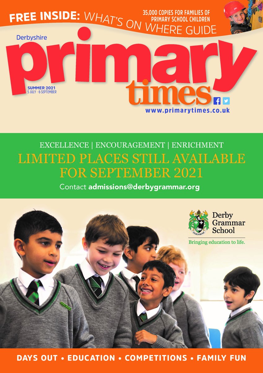 <a href="/PTDerbyshire/">Primary Times Derby</a> is back in the #bookbags for #Summer2021 click ⬇️ to read it! We would like to say a huge ‘Thank You’ for all the brilliant support from our #schools &amp; #advertisers; we couldn’t do it without you, &amp; wish you all a lovely summer holiday 😎
buff.ly/3hpcMqR