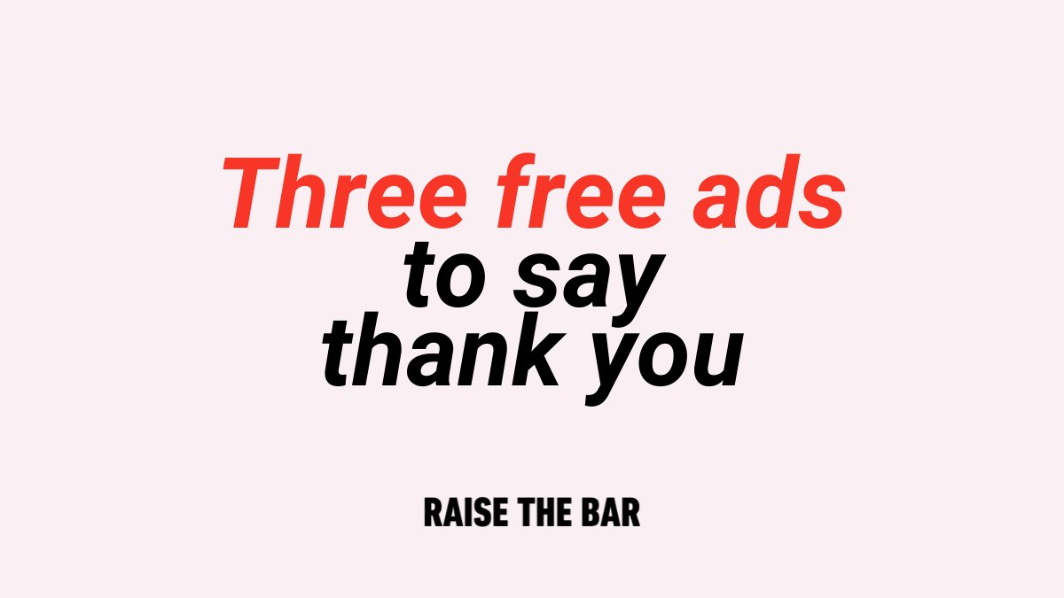 🚨 Competition Time 🚨 Do you have a message you want Raise The Bar listeners to hear? 👂

Win a FREE pre-roll ad on the podcast. 

Send a 100 word pitch about your business to podcast@raisethe.bar.

We have 3 slots available. It's our way of saying thanks for 40,000 listens 💛