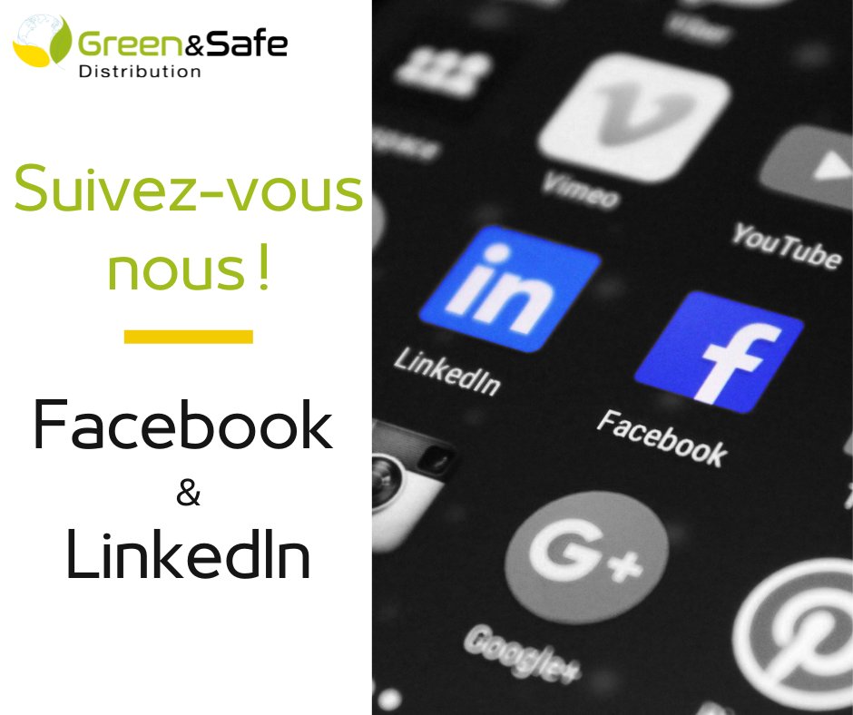 📢 Green&amp;Safe Distribution est aussi sur #Facebook et #LinkedIn !
Retrouvez nous pour toujours plus d’actus, d’infos sur nos évènements et nos nouveautés !

👉 Notre Facebook : facebook.com/GreenSafeAddit… 
👉 Notre LinkedIn : linkedin.com/company/green-… 

#GreenSafeAdditifs