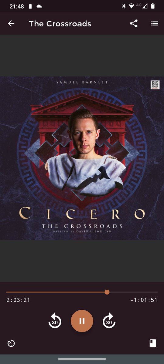 Cicero The Crossroads <a href="/bigfinish/">Big Finish Insider</a> @scott_handcock <a href="/TheDaiLlew/">David Síôn Llewellyn</a> bring ancient Rome to life in this superb series Sam Barnett
@GeorgeKNaylor <a href="/LRiseborough/">Laura Riseborough</a> <a href="/thesilascarson/">Silas Carson</a> @NottHenry <a href="/JosephShire/">Joe Shire</a> <a href="/RupertFYoung/">Rupert Young</a> @amanda_sho1
Sound design @robert_t_harvey
Its X/X
bigfinish.com/releases/v/cic…