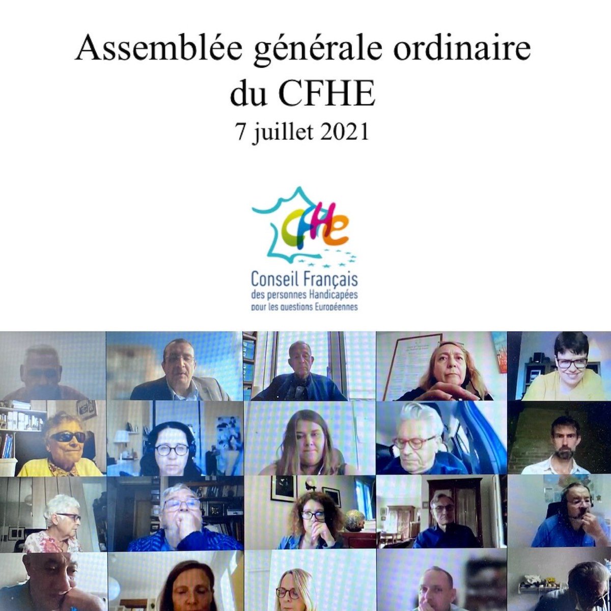 Des statuts plus en lien avec nos activités ont été adoptés hier lors de notre AGE : le CFHE devient le Conseil Français des pers. Handicapées pour les affaires Européennes et internationales. Notre nom change, pas nous : merci à nos membres pour leur participation &amp; confiance !